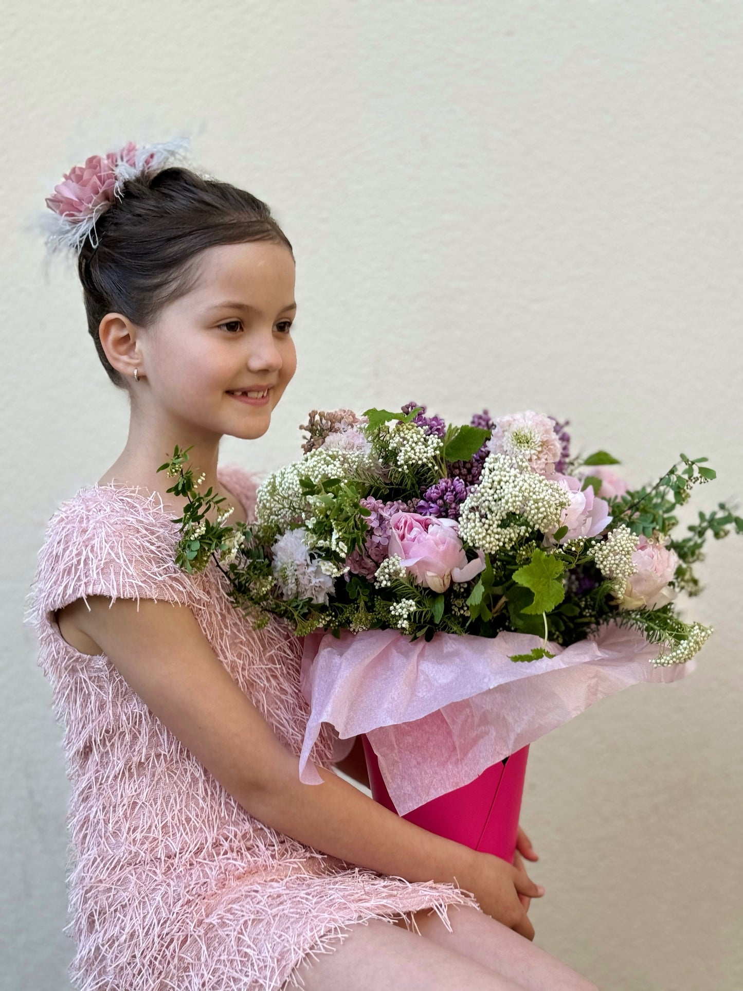 "Hello summer" pink vase