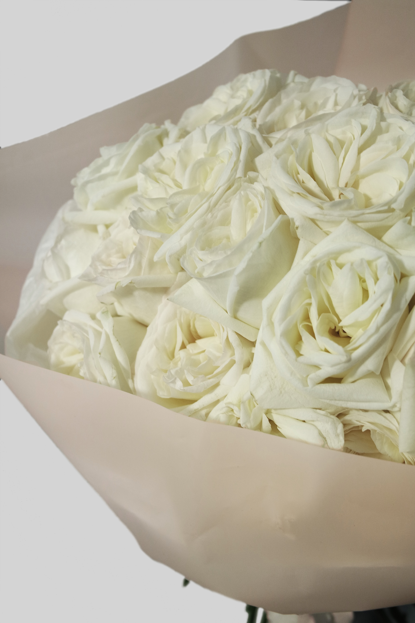 Bouquet mono de roses blanches