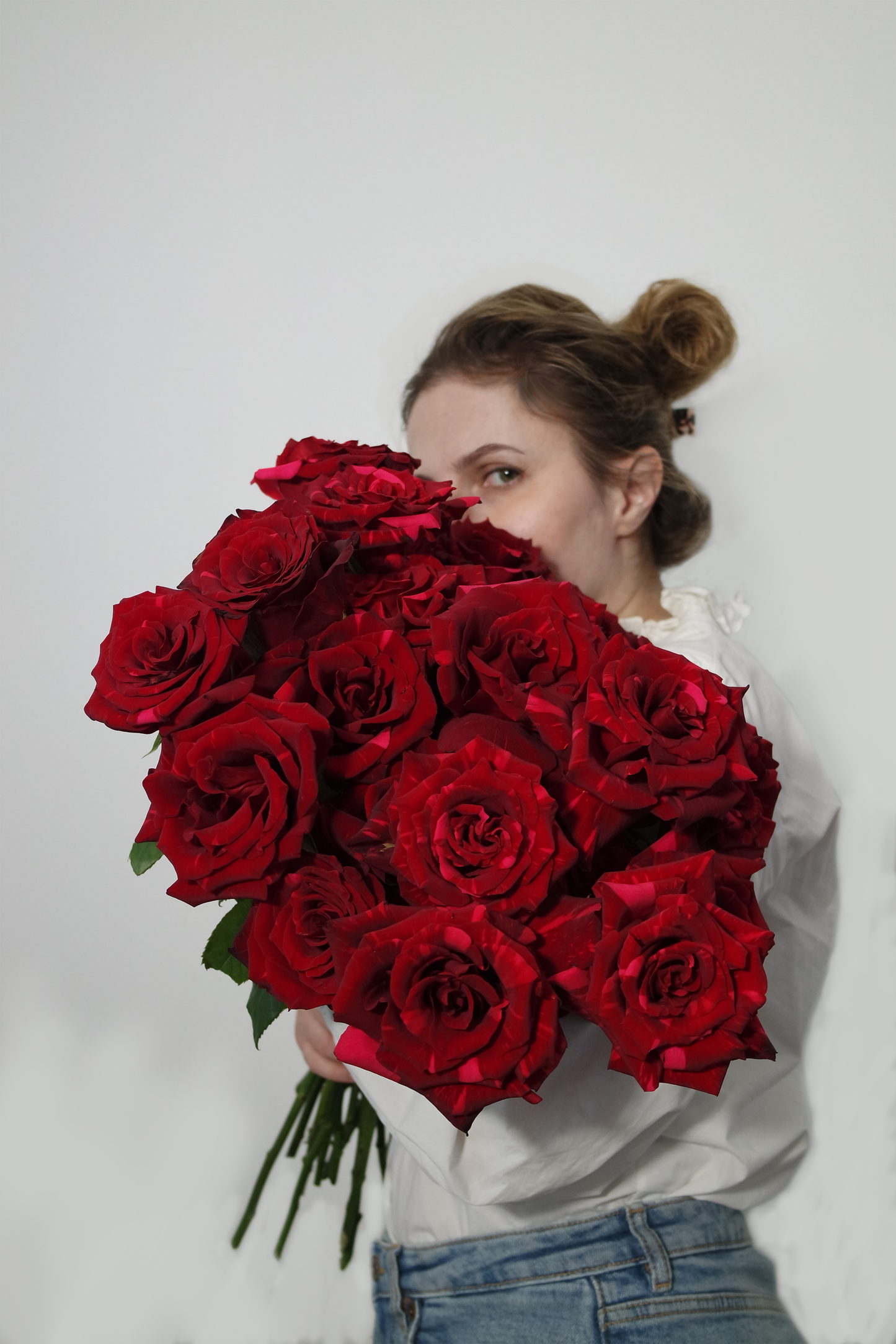 Bouquet mono de roses rouges