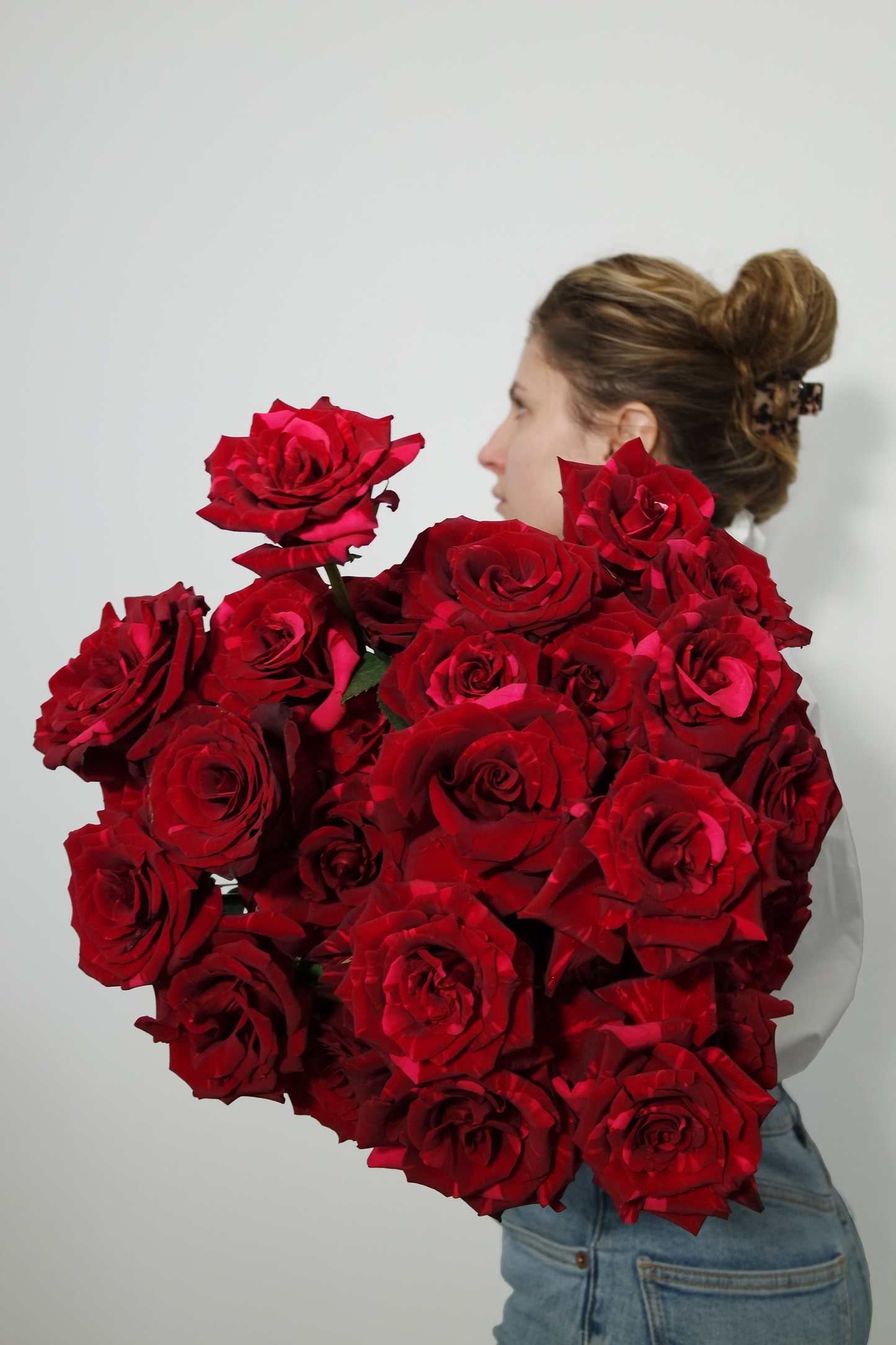 Bouquet mono de roses rouges